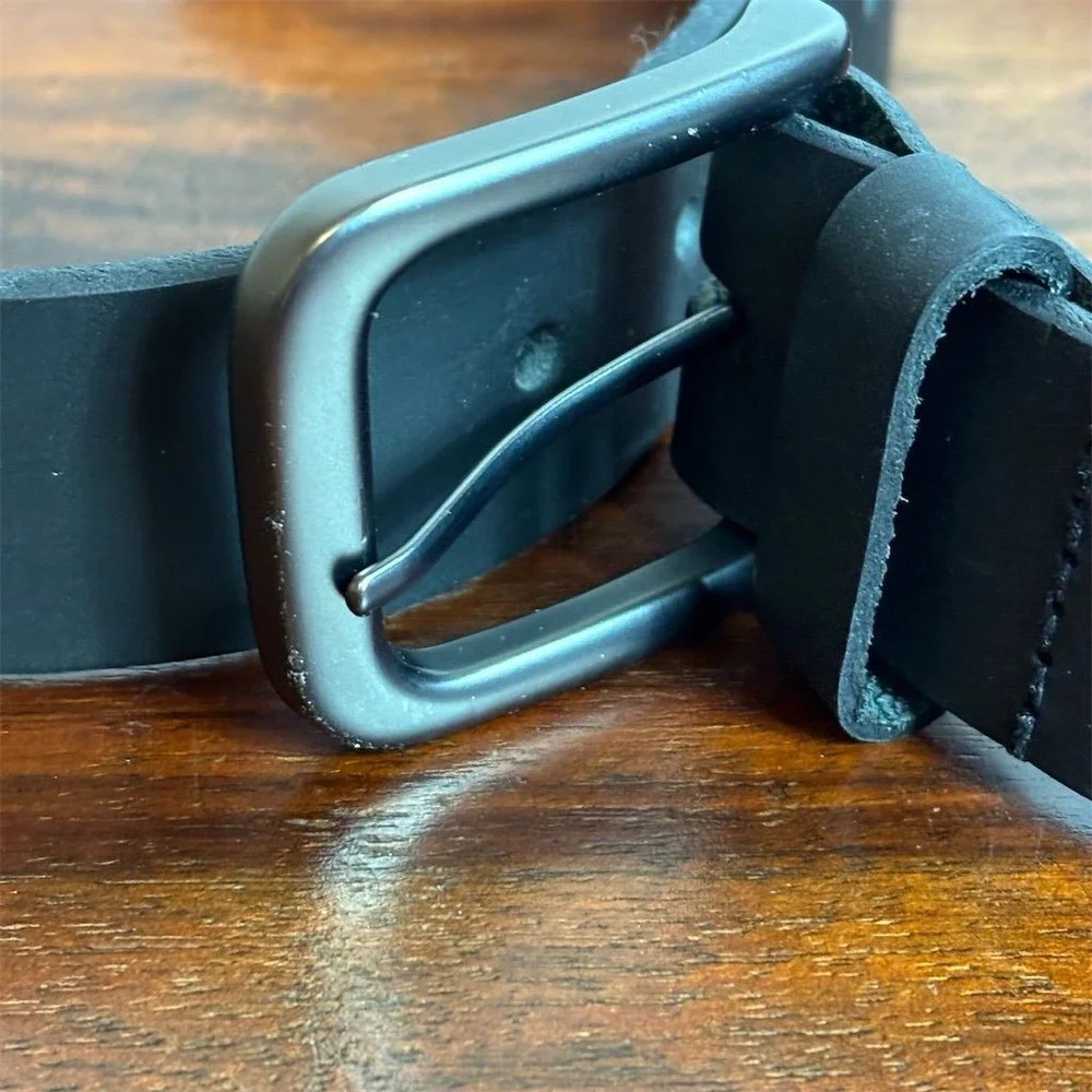 Timberland Men's Black Leather‎ Dress Belt Size 38